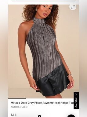 ASTR the label asymmetrical halter top